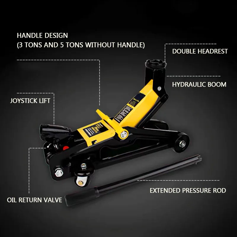 2-ton horizontal hydraulic jack for car tire change, hydraulic jack for SUV car, easy tire change at home