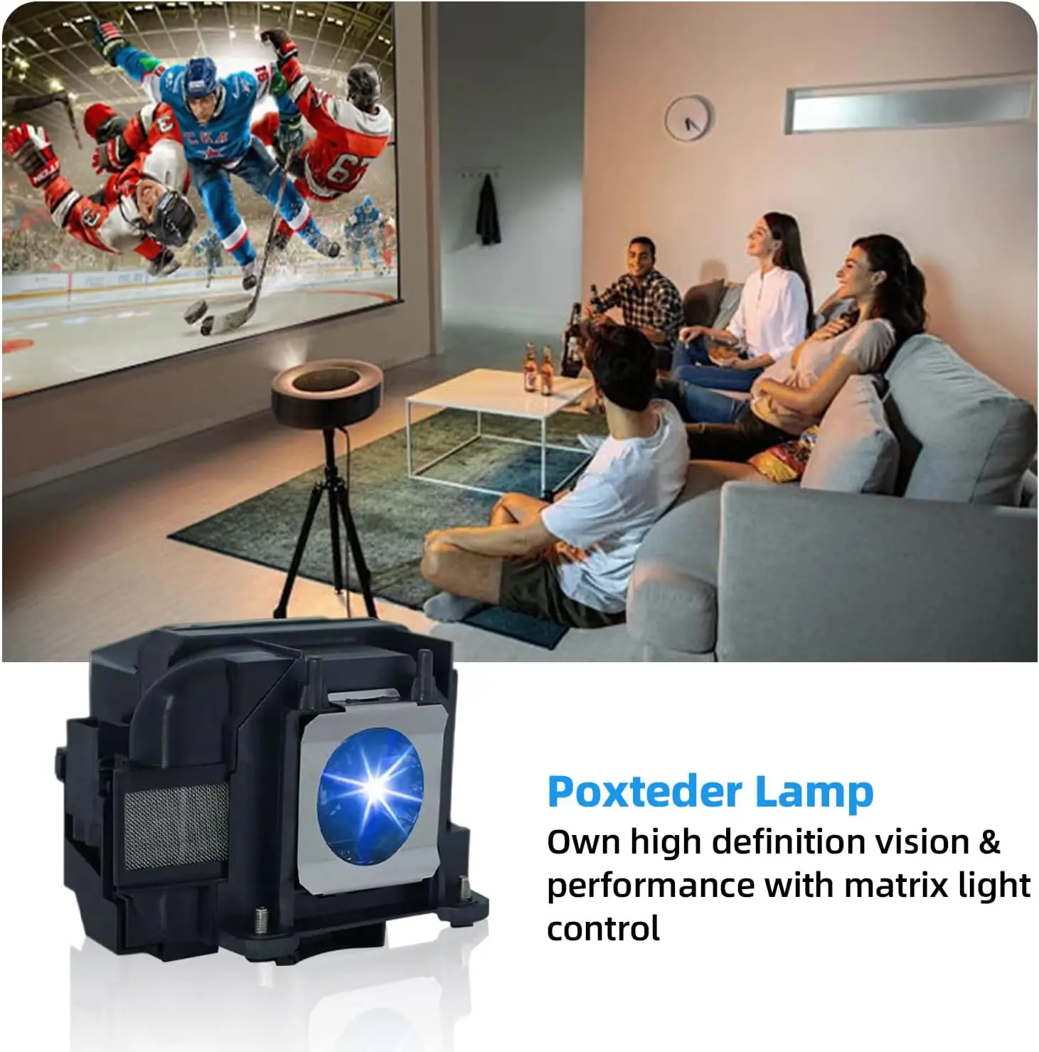 مصباح بروجيكتور بديل ELPLP87 لإبسون برايت لينك 536Wi,EB-520,EB-525W,EB-530,EB-535W,EB-536Wi,PowerLite 520,V13H010L87