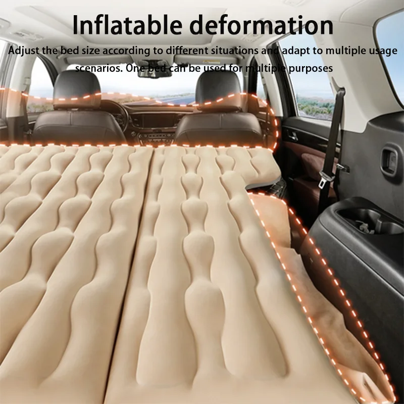 SUV Car Inflatable Bed Trunk Leveling Pad Mattress Sleeping Pad Car Converted Bed Foldable Car Travel Bed Camping Bed - Image 3