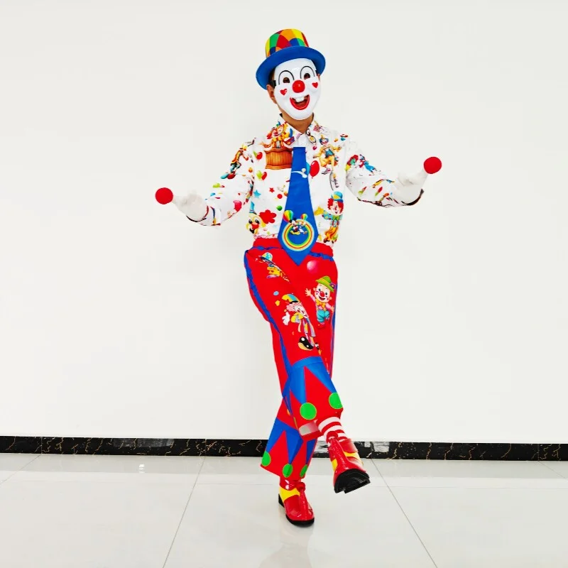 

Anime Clown Costume Suit For Adults Club Circus Joker Stage Perormance Clothing Festival Activity Clothes