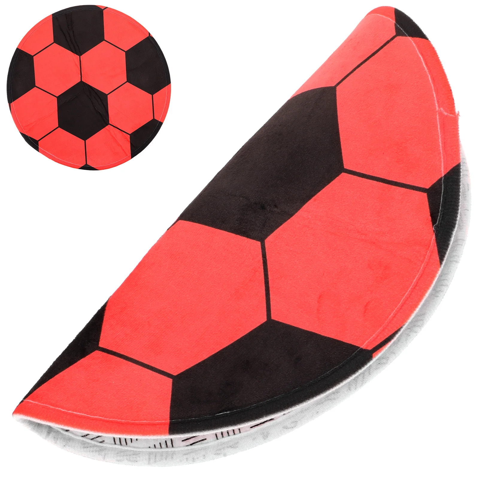 

Round Soccer Rug Non-Skid Floor Mat Bedroom Football Pattern Carpet Decorative Home Rug Football Carpet Front Door Floor Mat