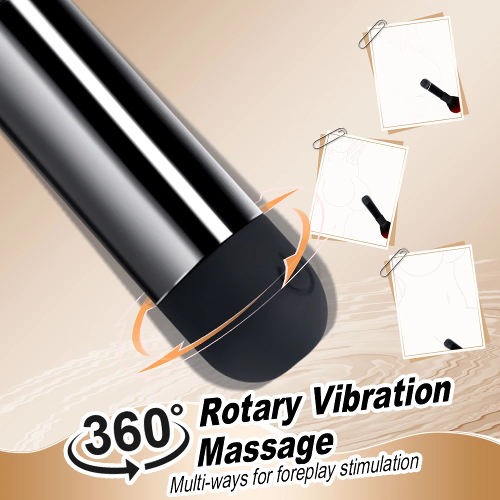 Brush do makijażu G Spot Vibrator Sex Toys Potężny wibrujący stymulator pochwy i sutków Orgazm Bezprzewodowe ładowanie USB AV Stick Massager