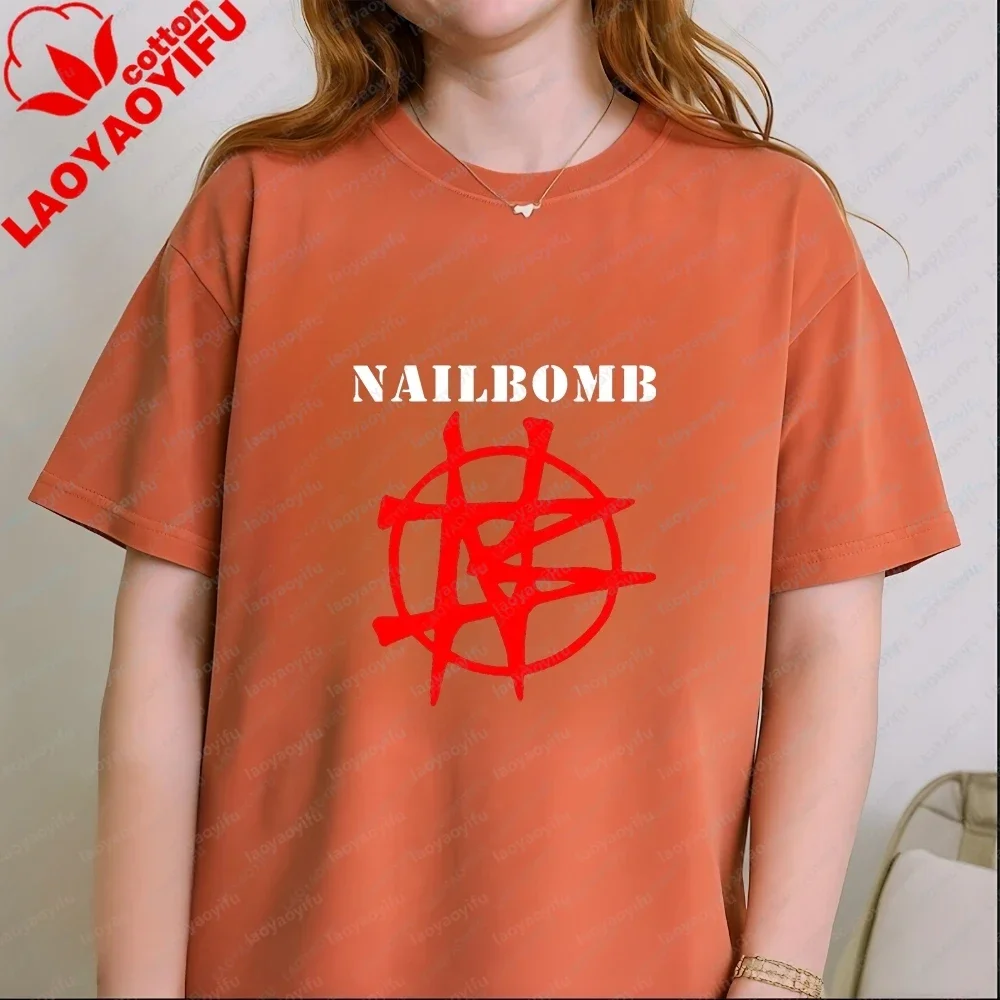 Newly Launched Nailbomb Fun Music Song - Classic Cotton Short-sleeved T-shirt Suitable for Both Men and Women