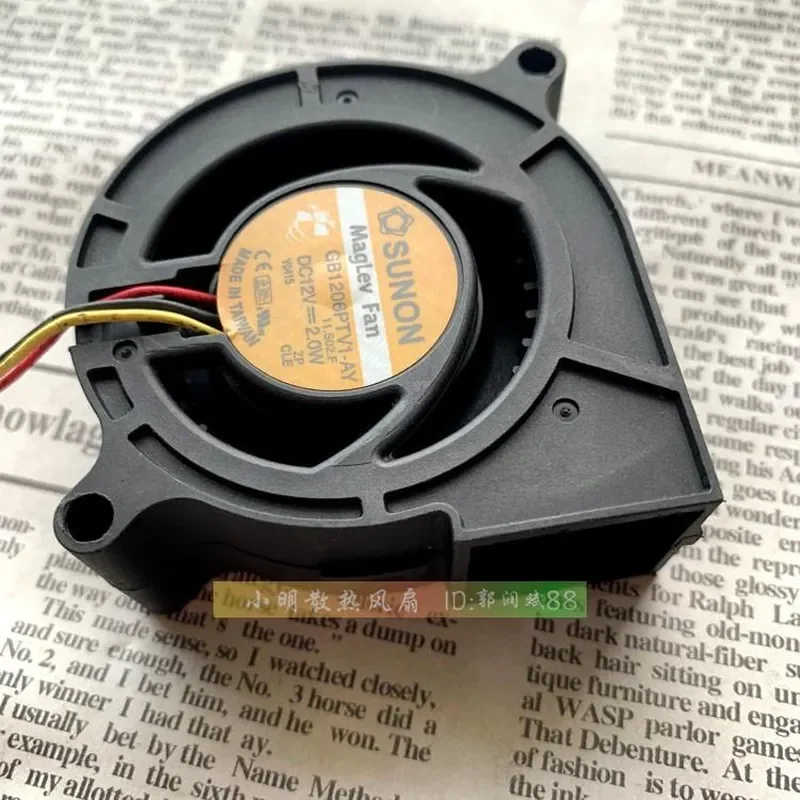 for SUNON for Jianzhun GB1206PTV1-AY 12V 2.0W 6025 6cm Three-Wire Turbo Silent Cooling Fan