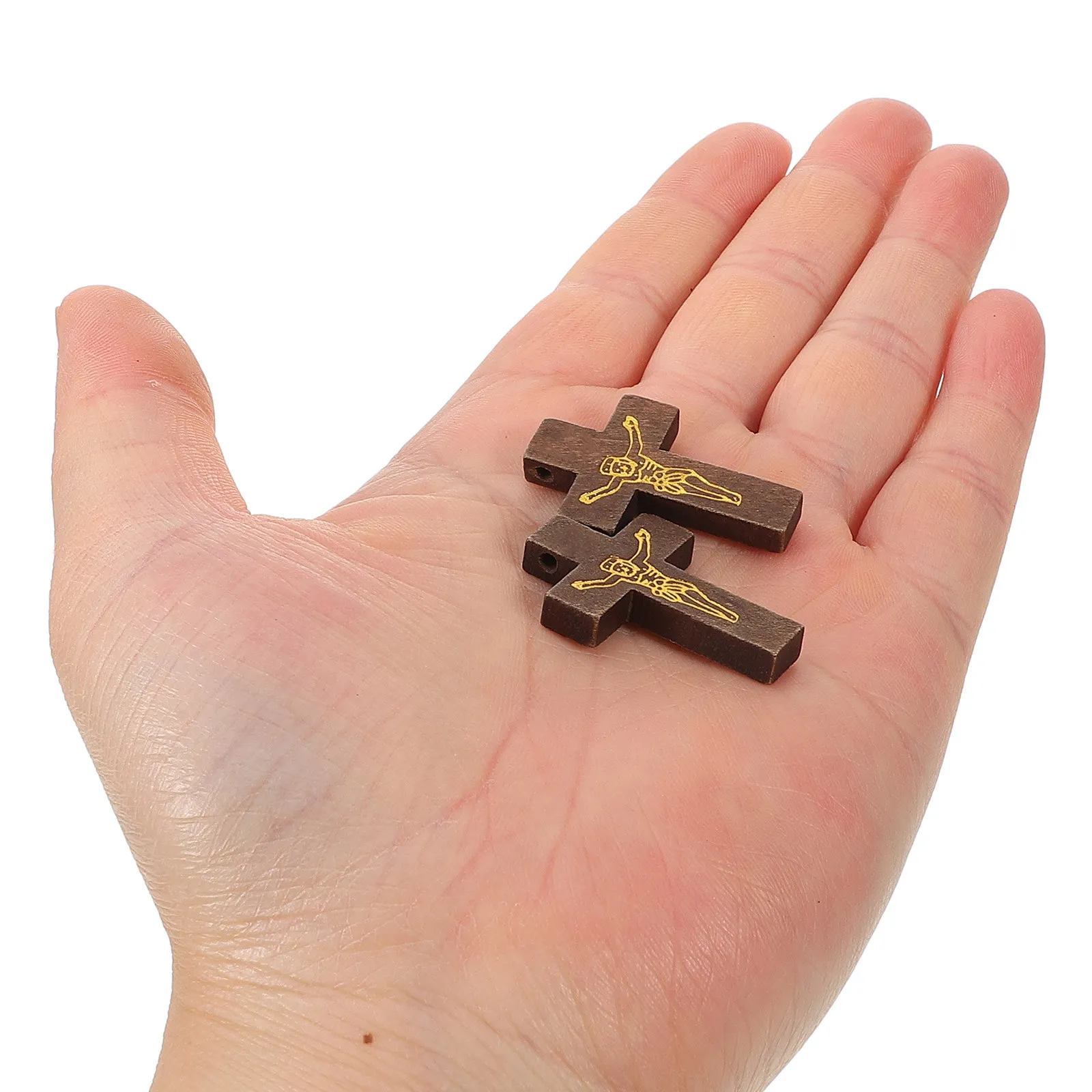 

10 шт. Золотые подвески-крестики для самостоятельного изготовления украшений, подходят для серег, ожерелий, браслетов, аксессуары