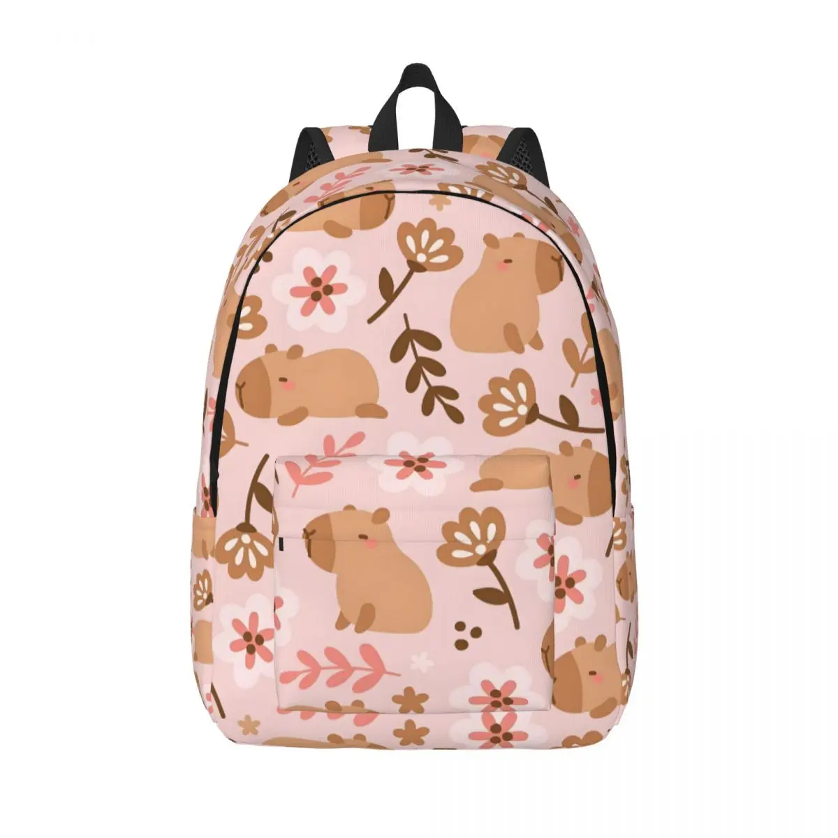 

Custom Capybara Canvas Backpacks Women Men Fashion Bookbag for College School Bags
