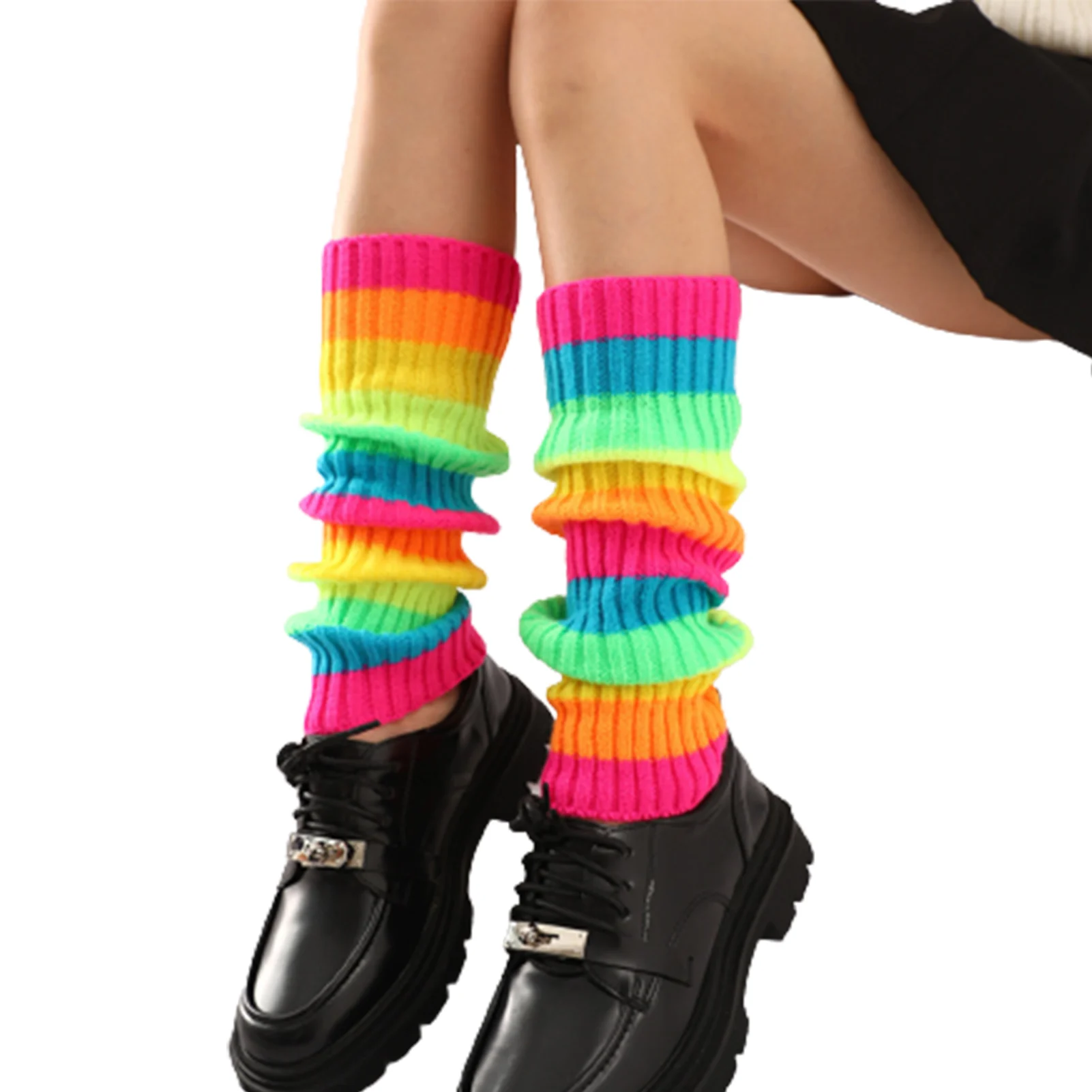 Leg Warmers for Women Cute Leg Warmers Long Knit Socks Fall Winter Sports Socks for Party Dance Sports Yoga