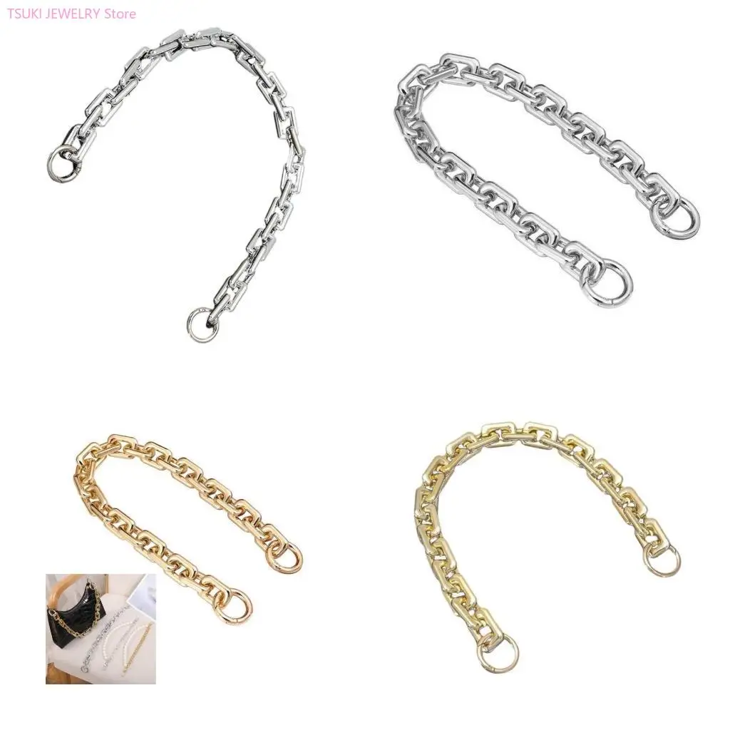 

62KE 40/60cm Handbag Handle Bag Strap DIY Purse Replacement Chain Acrylic Purse Chain Strap Bag Strap Bag Accessories