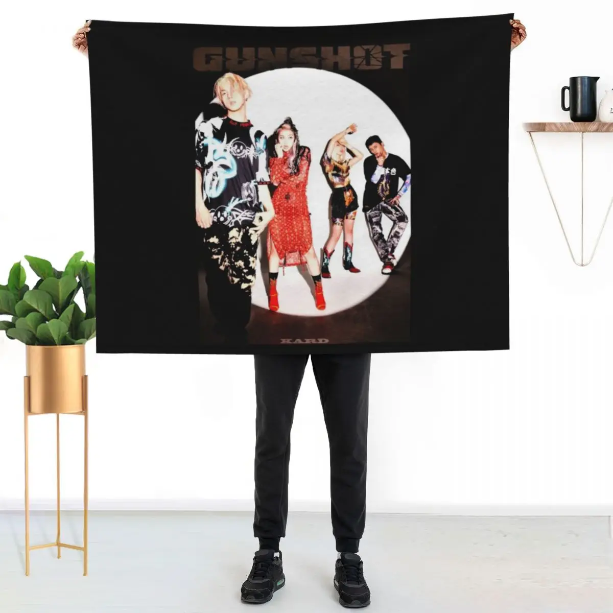 

KARD Way With Words Throw Blanket Travel Size Cozy Blanket for Plane Train
