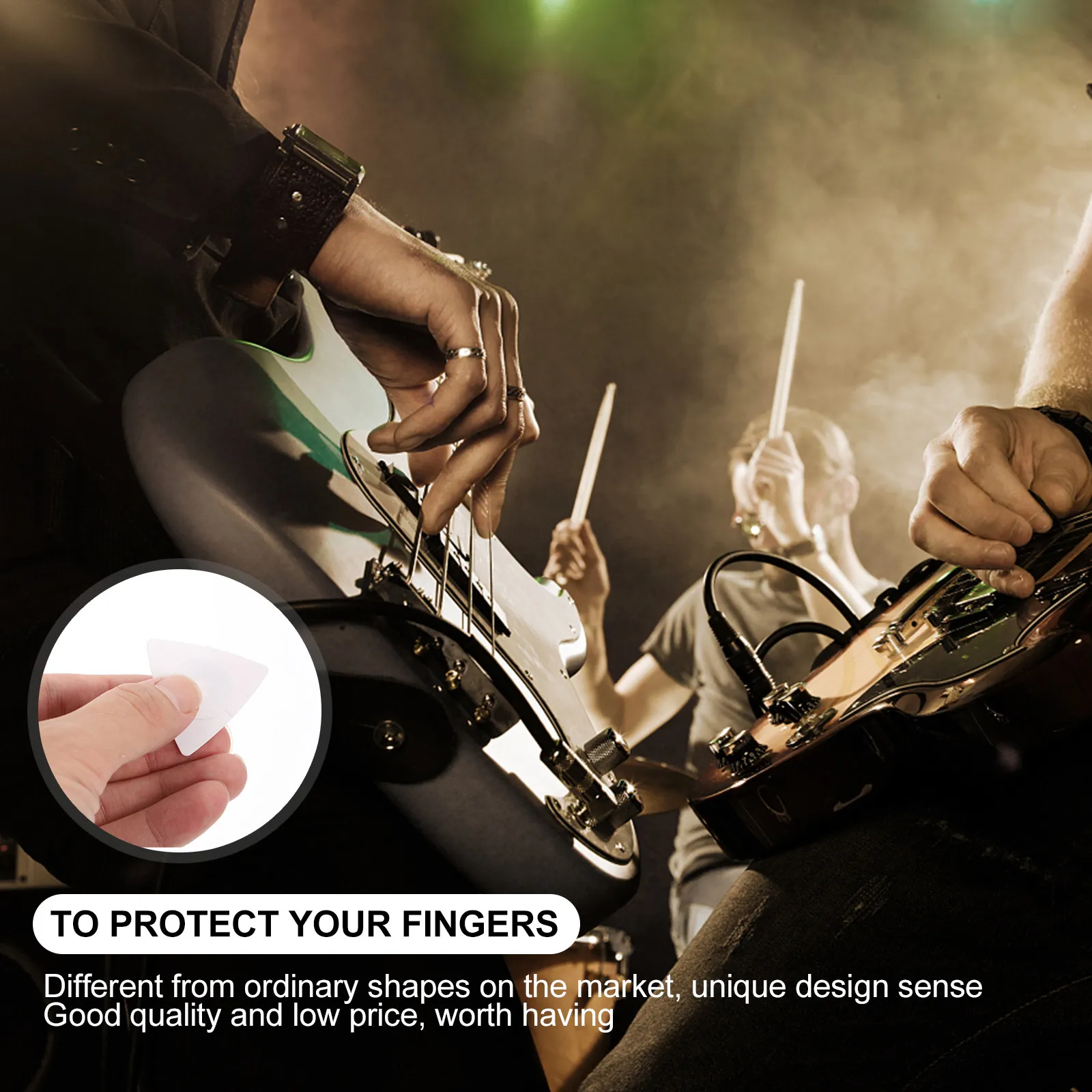 Triangle Guitar Picks Set Durable Long Lasting Design with Comfortable Grip for Practice and Performance
