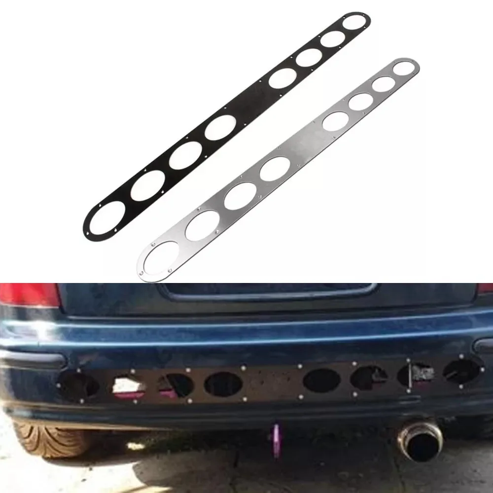 Automobile refitted aluminum alloy rear bumper 8 holes, air shunt diffusion plate, baffle plate, spoiler panel