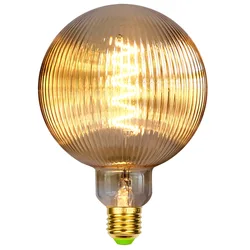 TIANFAN Edison Led Bulb E27 Fitting 4W Dimmable Ripple Glass Amber Color 2000Kevin Warm Speciatly Decorative Light Bulb