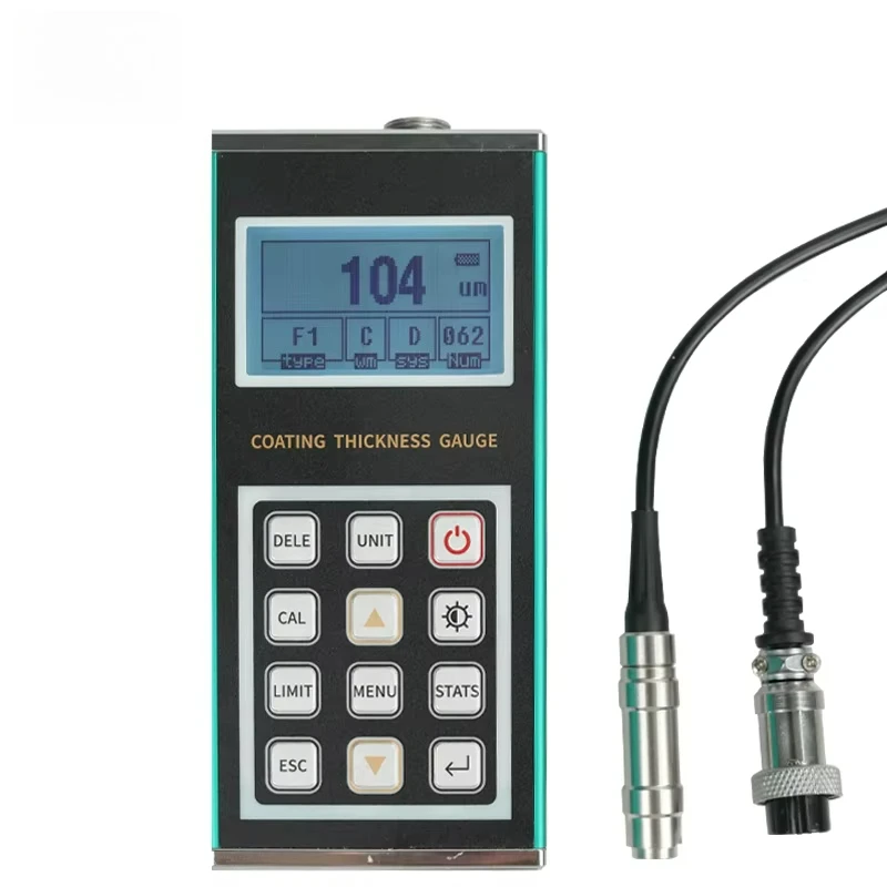 High-precision intelligent multifunctional coating thickness gauge, suitable for iron/cobalt/nickel/aluminum,, 0-10000 microns