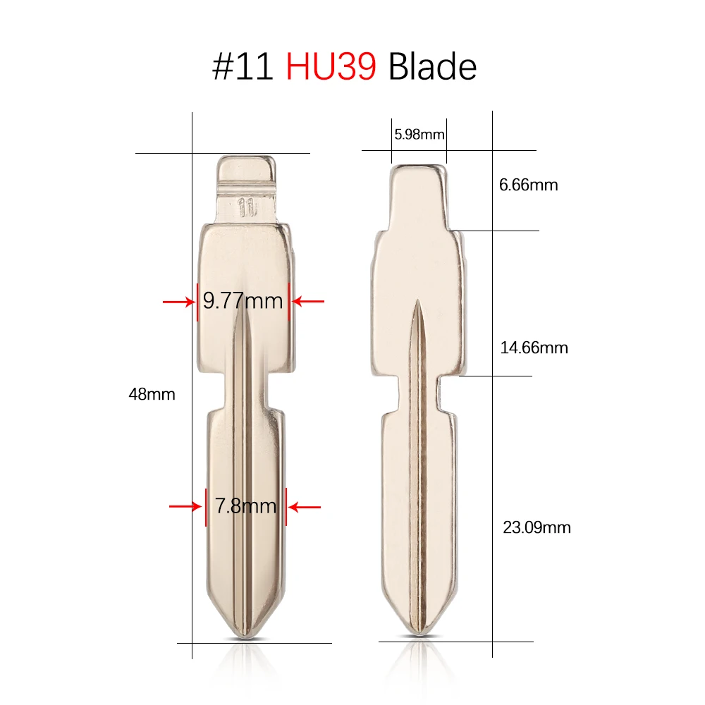 10Pcs HU39 HU64 Metal KD Key Blade #11 #20 For Mercedes Benz W124 W126 W140 W168 W202 W203 W211 W210 Folding Key Blade