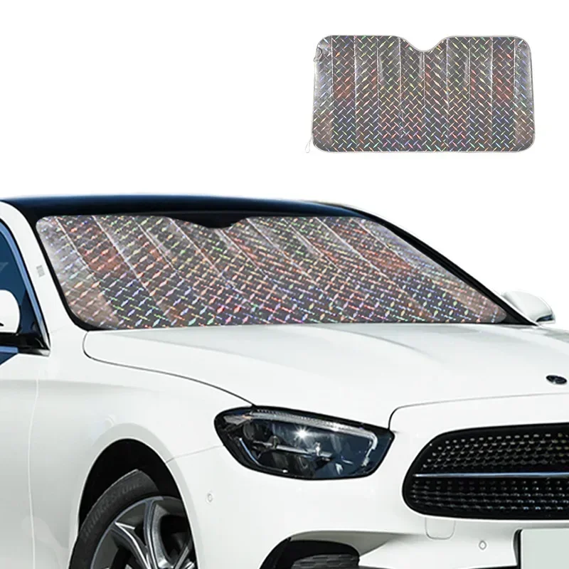 Car Sunshade UV Protection Curtain Universal Car Sun Shade Film Windshield Visor Front Windshield Sunshade Cover Sun Shade