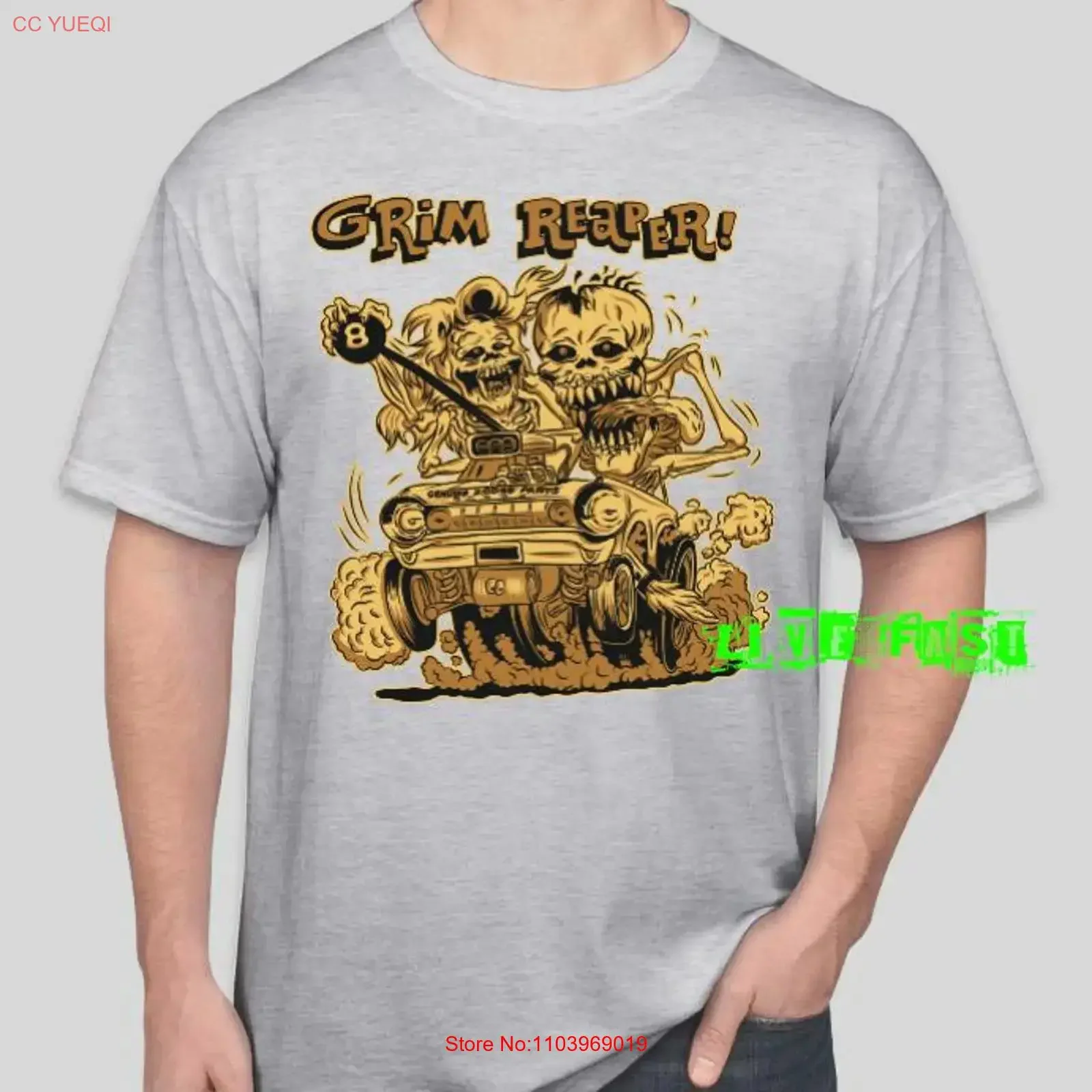 Футболка HOT ROD ART в стиле Ed Roth Rat Fink, классические автомобили, мускул-кар, винтаж, повседневная, с графическим принтом, эластичная, удобная.