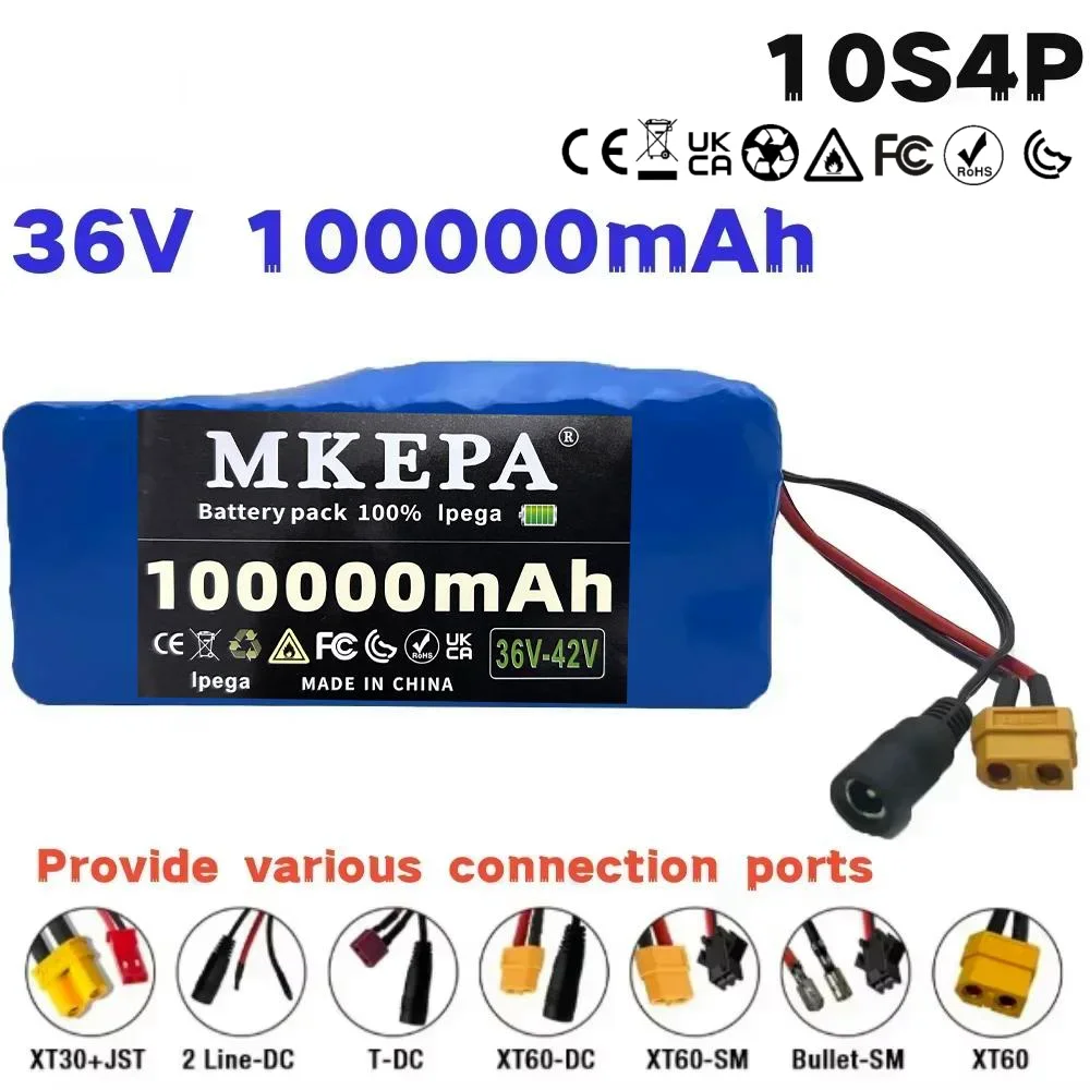 جديد 10S4P 36 فولت 100000 مللي أمبير سكوتر كهربائي بطارية ليثيوم 18650 بطارية حزمة 36 فولت مناسبة للدراجات سكوتر بطارية + شاحن 42 فولت #3