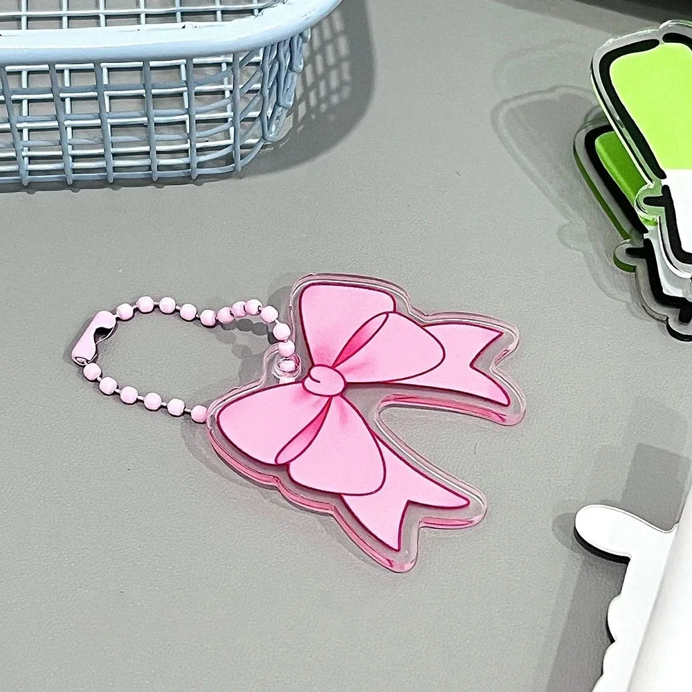 

Sweet Plastic Bow Pendant Small Gift Hanging Ornament Bowknot Keychain Cellphone Lanyard Keyring Bag Decoration