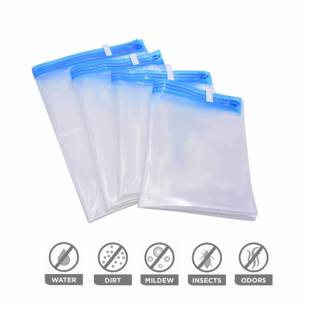 New Clothes Compression Storage Bags Hand Rolling Clothing Plastic Vacuum Packing Sacks Travel Space Saver Bags for Luggage