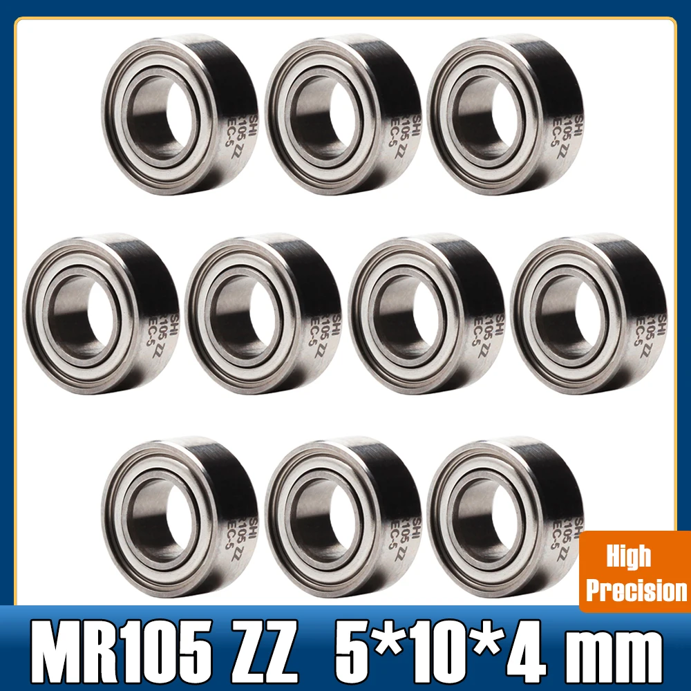 

MR105ZZ Bearing 5*10*4 mm ( 10 PCS ) ABEC-5 Miniature MR105 Z ZZ High Precision MR105Z Ball Bearings