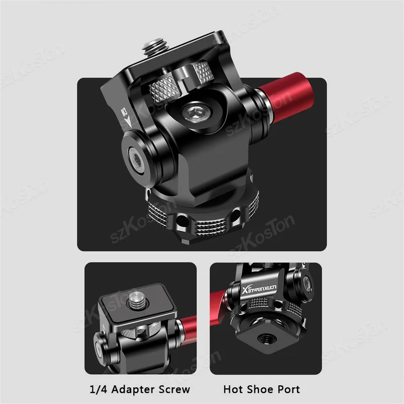 Suporte para monitor de câmera DSLR de liberação rápida com sapata fria ajustável parafuso de 1/4 "para luz de flash de monitor