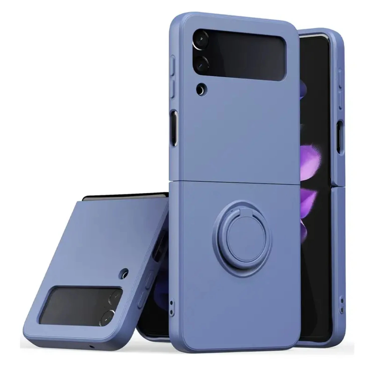 

Stylish and Durable Luxury Magnetic Ring Stand Phone Case with Enhanced Grip and Functionality for Samsung Galaxy Z Flip 3 4 - P