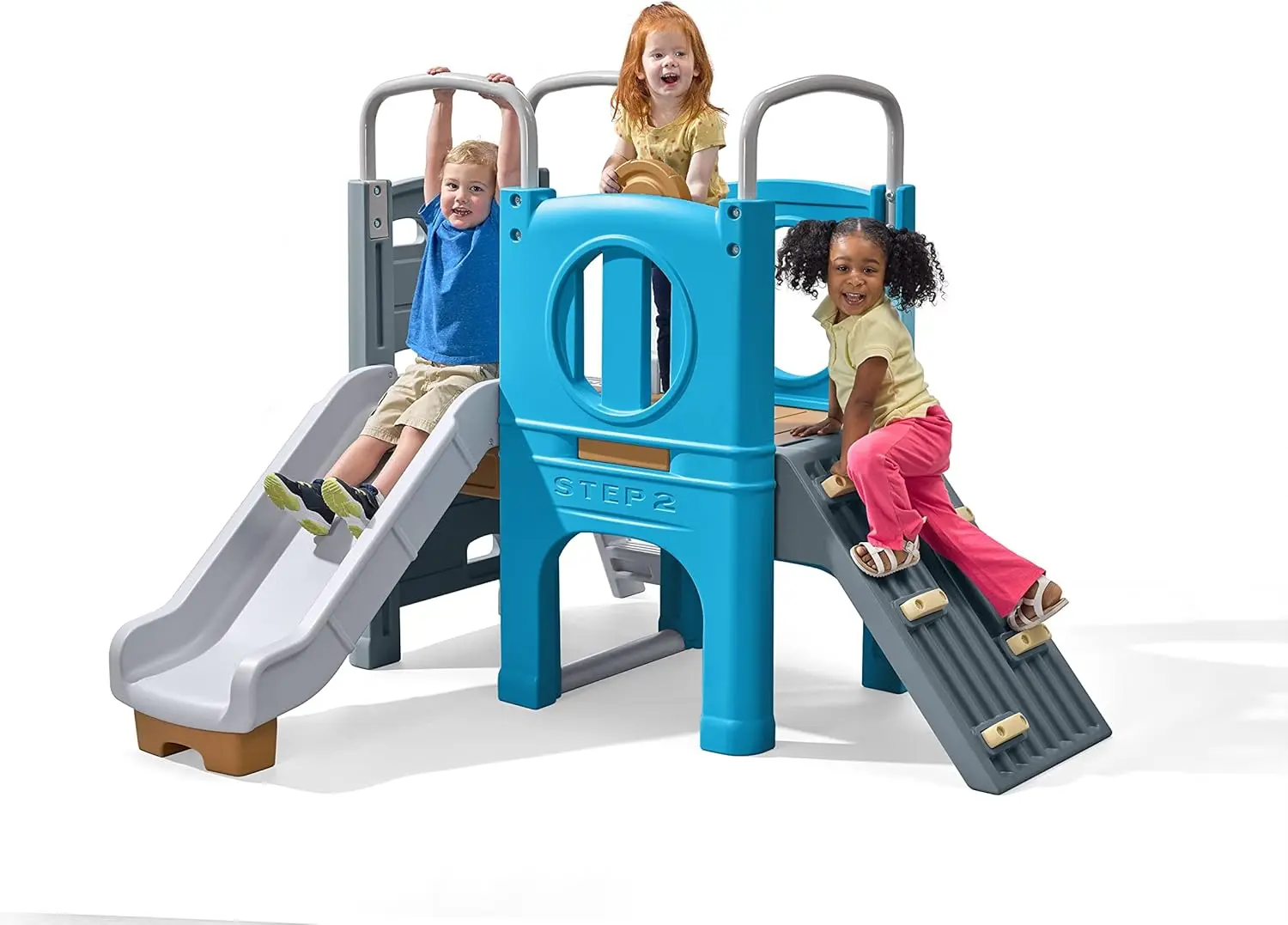 

Scout & Slide Climber, Kids Outdoor Playset, Backyard Playground Set, Slide, Climbing Wall, Tunnel, Outside Vintage Style Jungle