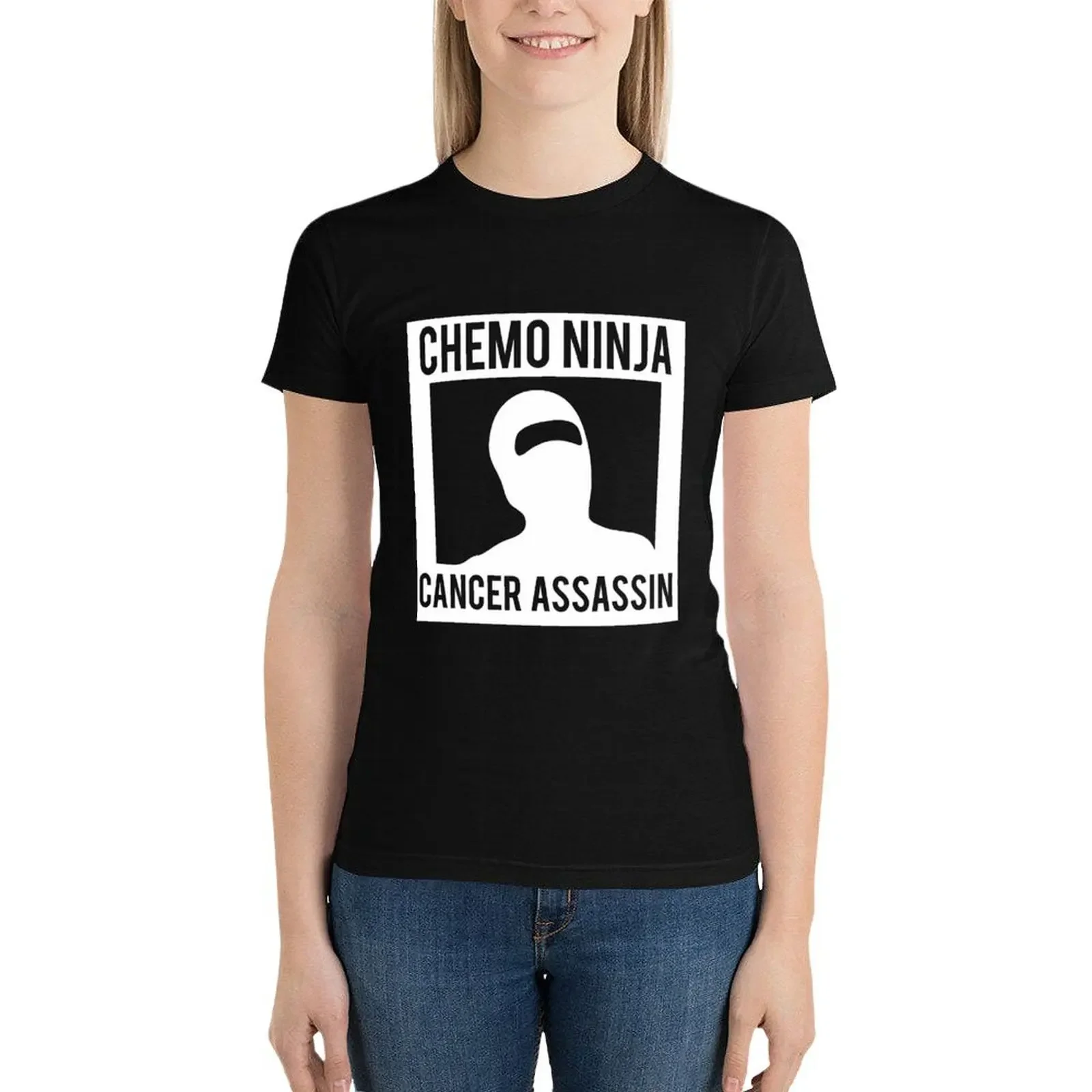 Chemo Ninja Cancer Assassin T-Shirt female summer tops hippie clothes Women's clothing