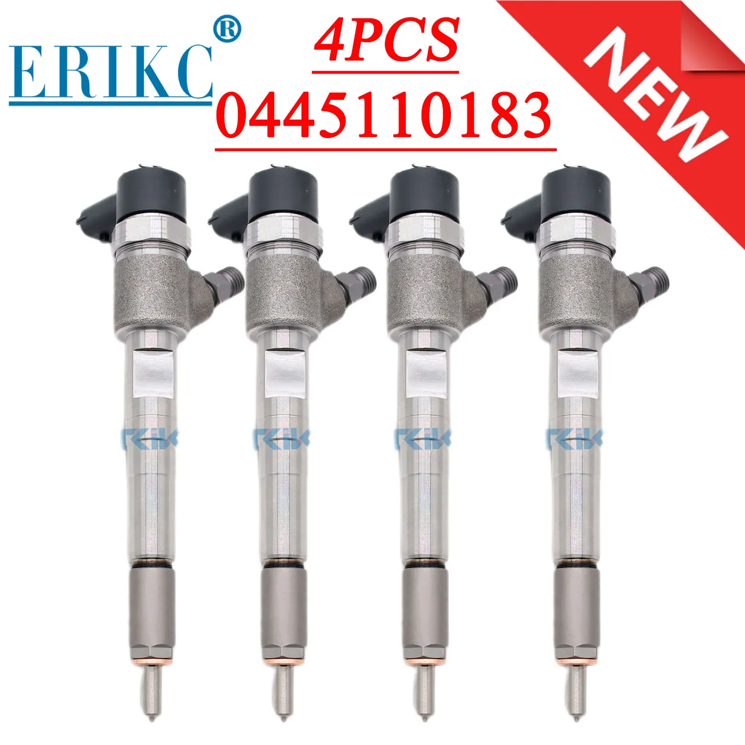 4PCS 0 445 110 183 Common Rail Injector 0445110183 For Bosch OPEL FIAT VAUXHALL 0986435102 55197124 55197875 9S51-9F593-BA