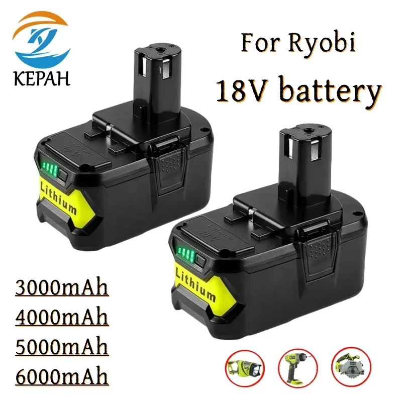 

!//Подходит для газонокосилок, совместимый с FRYOBI P108 18 В, одинарный + аккумулятор, 18 В**~