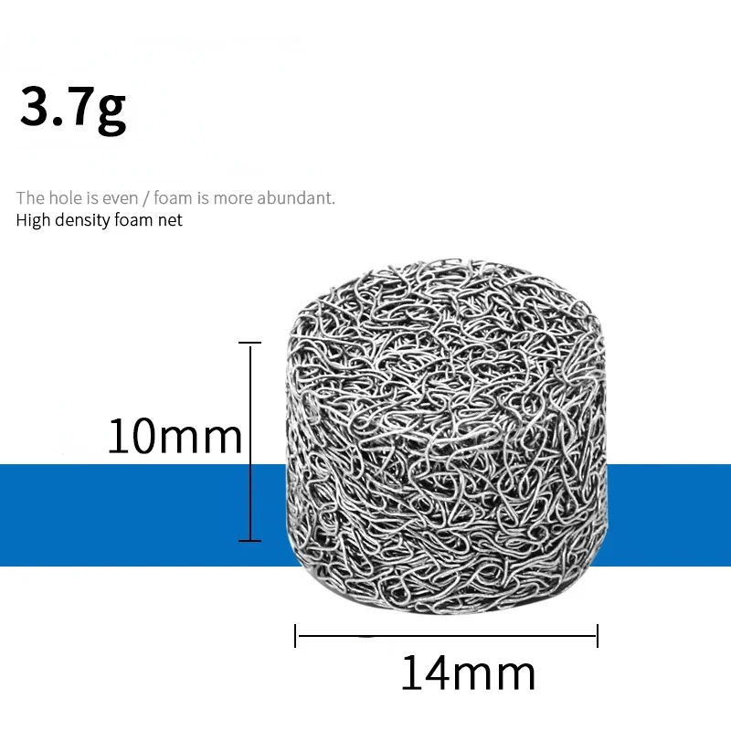 Filtros de malla de lanza de espuma, accesorios de generador de filtro de repuesto para tableta de acero inoxidable, 5 gramos, 10 Uds.