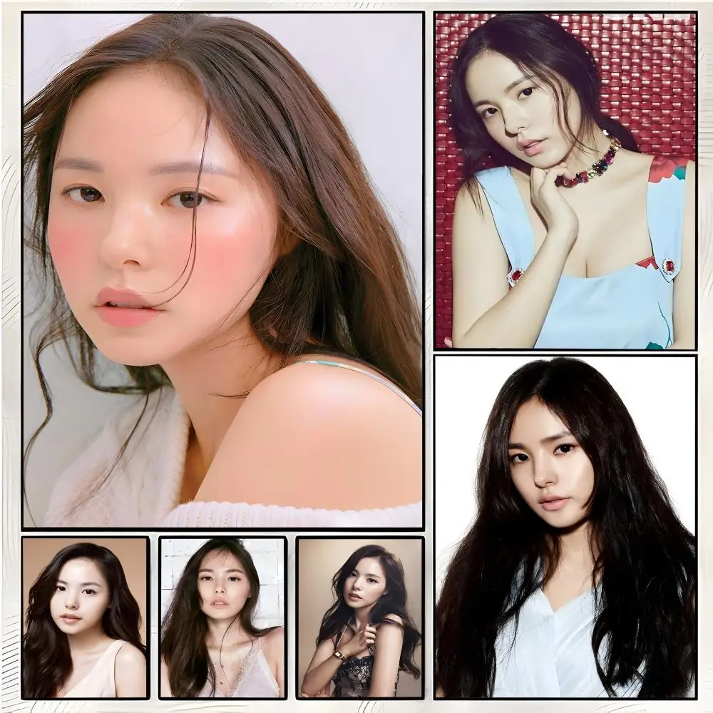 Min Hyo Rin Actress Performer Painting Calligraphy Wall Art Mural Living Room Canvas Decor Gifts