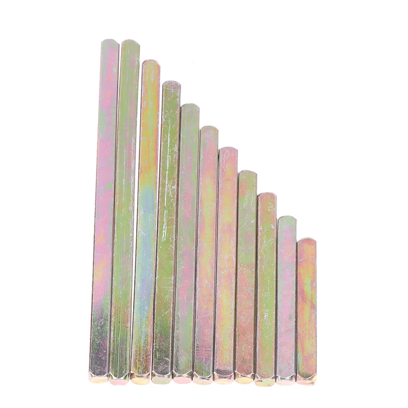 Cerradura de puerta de 8mm de longitud lateral, varilla de transmisión, cuerpo de bloqueo, manija de puerta de hierro cuadrada, biela, accesorios de cerradura de puerta, 2 uds.