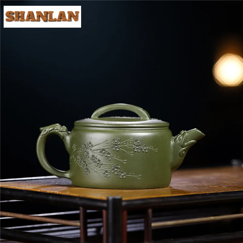 240ml Two Types Of Yixing Purple Clay Teapot Handmade Large Caliber Pot Raw Ore Mud Tea Making Kettle With Strainer Zisha Teaset