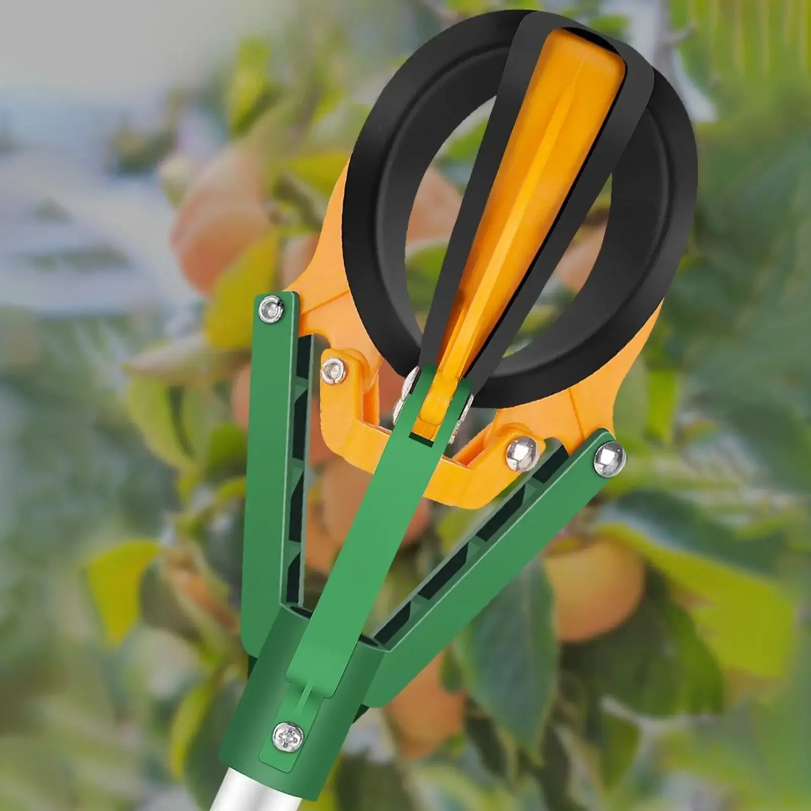 2.2m Fruit Picker Pole Three-Claw Multifunction Soft Rubber Fruit Picker High-Altitude Fruit Picking Device Labor-Saving JJ355