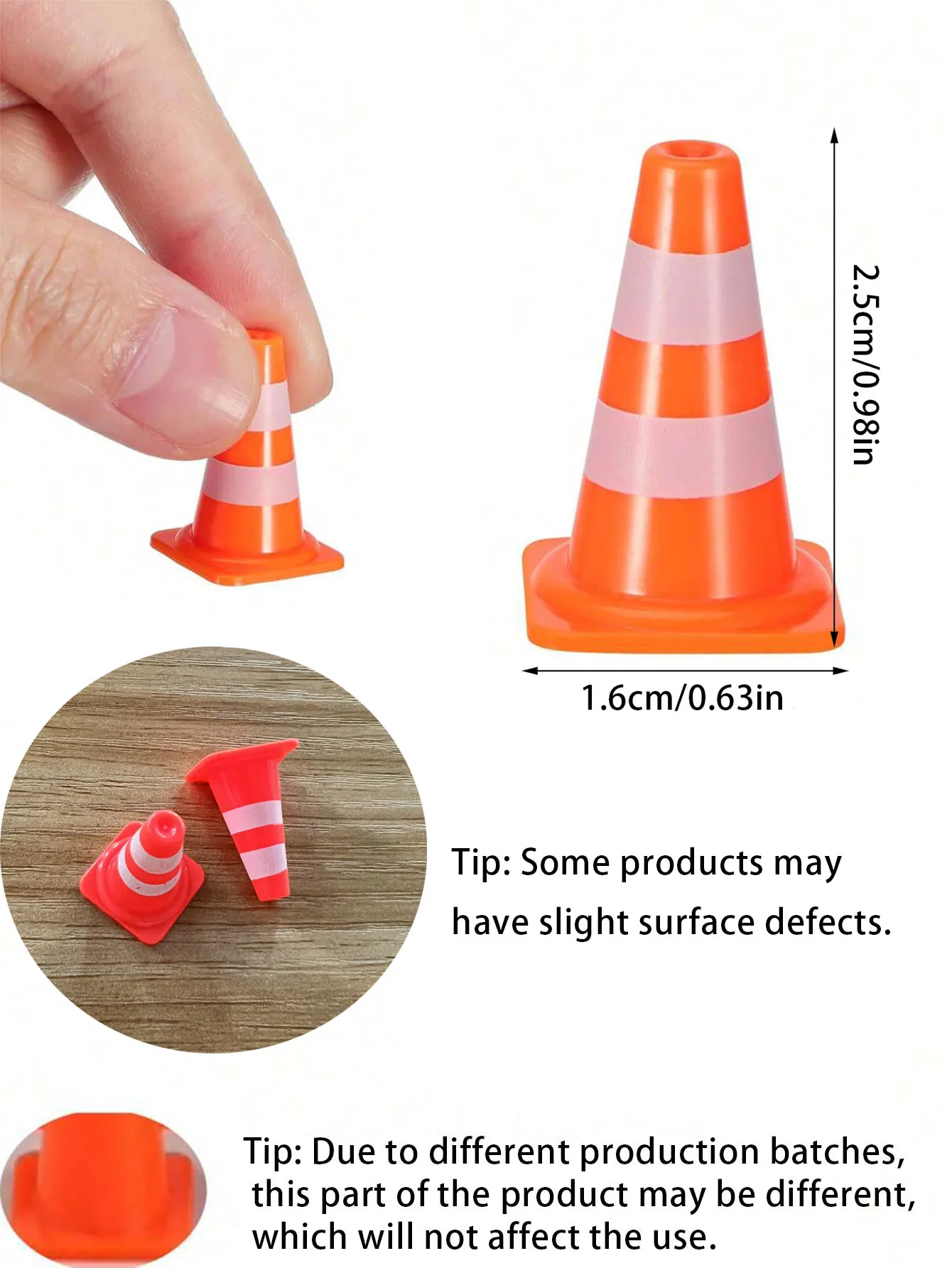 20pcs Mini Traffic Cones Miniature Traffic Cones Mini Traffic Signs Barricades Signs Traffic Scene Roadblock Construction