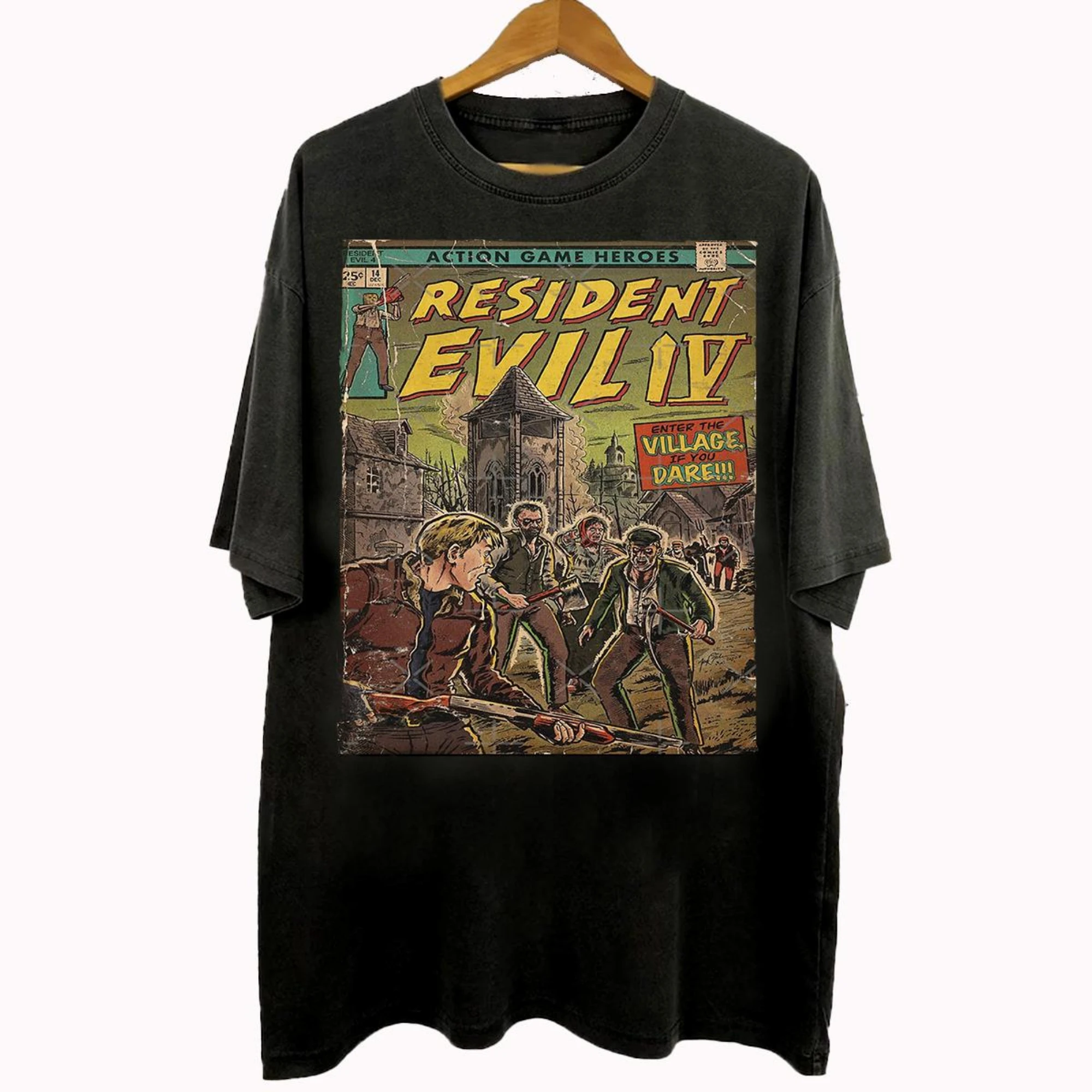 Vintage 90s Style Resident Evil IV T-Shirt, Renoir Resident Evil Leon Scott Kennedy Gifts for Man and Women Unisex T-Shirt
