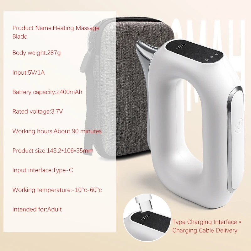 เครื่องนวดไฟฟ้า EMS แบบไมโครเคอร์เรนท์ พร้อมระบบสั่นสะเทือน ขูดผิว นวดเนื้อเยื่อลึก บีบอัดกล้ามเนื้อ ผ่อนคลายกล้ามเนื้อ นวดตัว