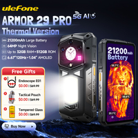 World Premiere Ulefone Armor 29 Pro Thermal Version 5G AI Rugged Phone 21200mAh 120W 64MP Night Vision 6.67\