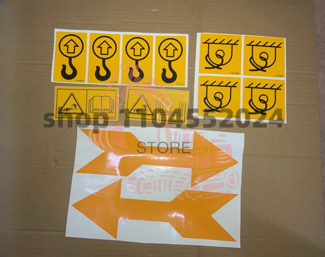 أجزاء حفارة لكوماتسو، كوبيلكو هيتاشي ساني ملصق المحرك ملصق تحذير انتبه إلى ملصق الخطر #2