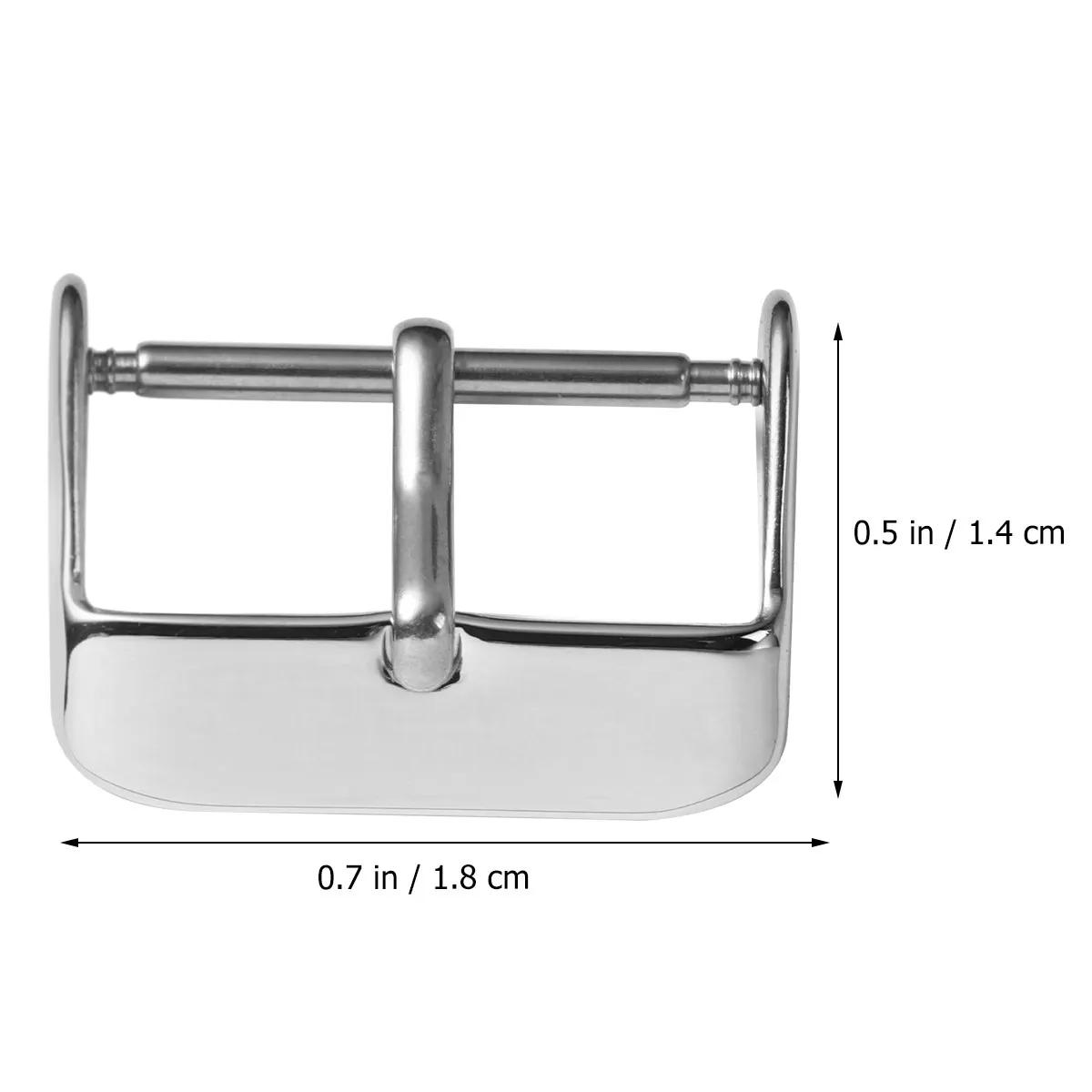 5Pcs Stainless Steel Watchband Buckle Easy Install Durable Fit Silicone Electronic Straps Simple Design 18mm Silver