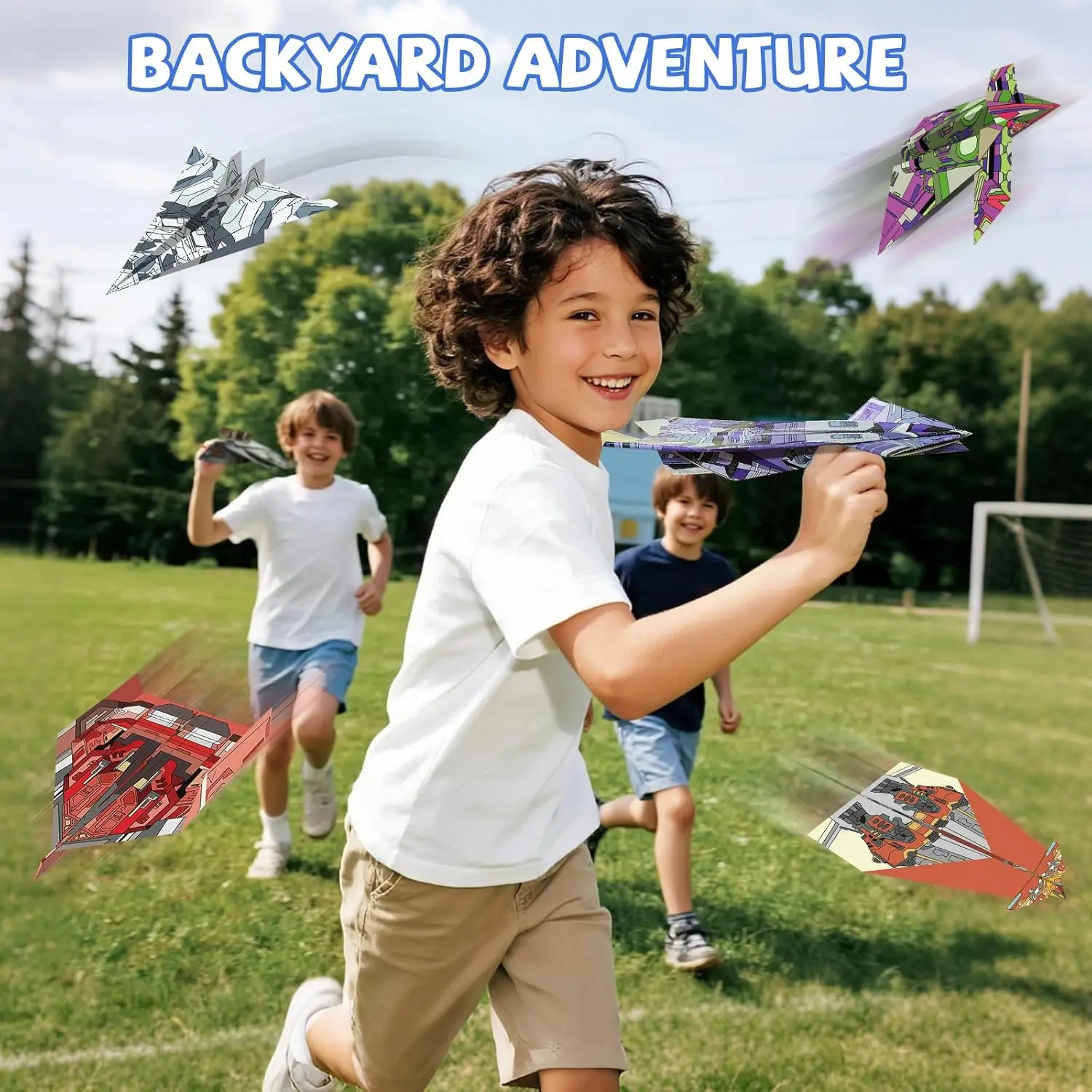 6-12세 어린이를 위한 48매 종이접기 비행기 키트, 단계별 안내가 포함된 교육용 공예 장난감