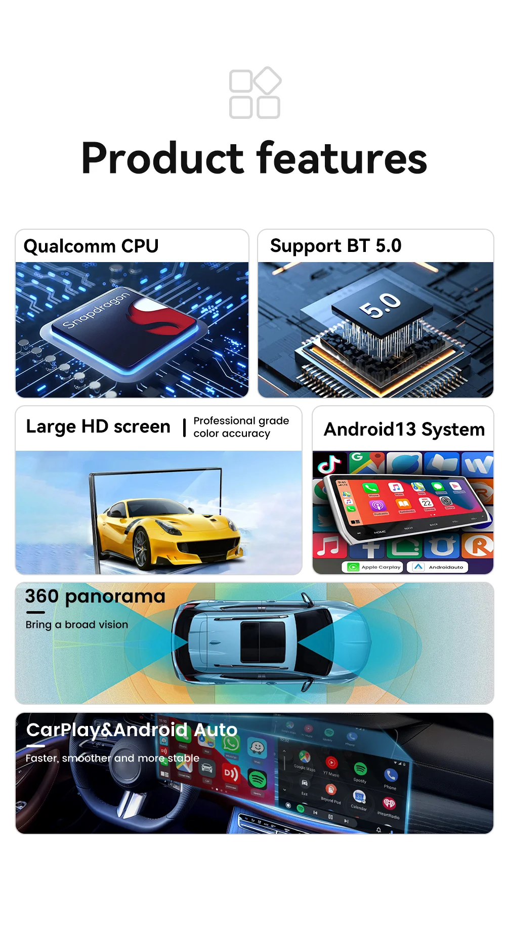 Radio Mobil 14.4 Inci untuk-Ford F150 2015-2022 Android Layar Sentuh Vertikal Multimedia GPS Navigasi Radio Mobil Stereo