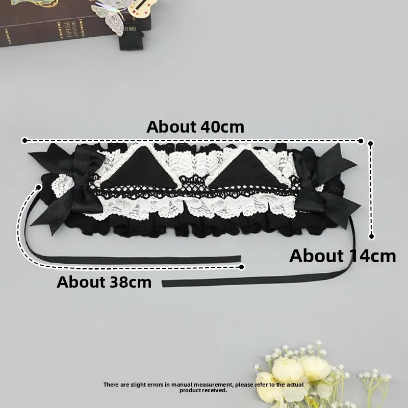 Fascia originale Caffè al latte Dolce e carino Lolita Fascia per orecchie di gatto Arco Forcina Kc Copricapo giapponese Lo Lady