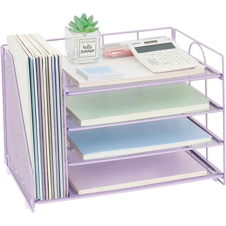 4-уровневый органайзер для бумаги с держателем для журналов для офисных настольных аксессуаров и органайзеров для рабочих мест Настольный органайзер для файлов со ст.