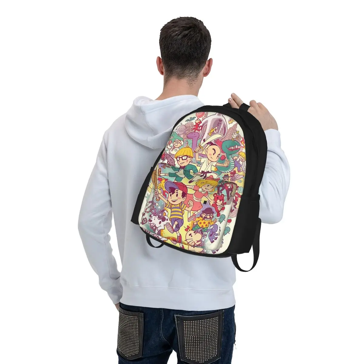 Earthbound Backpacks Boys Girls Bookbag Children School Bags Cartoon Kids Rucksack Laptop Rucksack Shoulder Bag Large Capacity