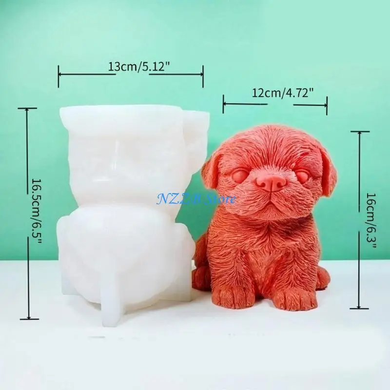 T21F Epoxy Handmade Mold Dog Decoration Mold for DIY Decoration Making Soap