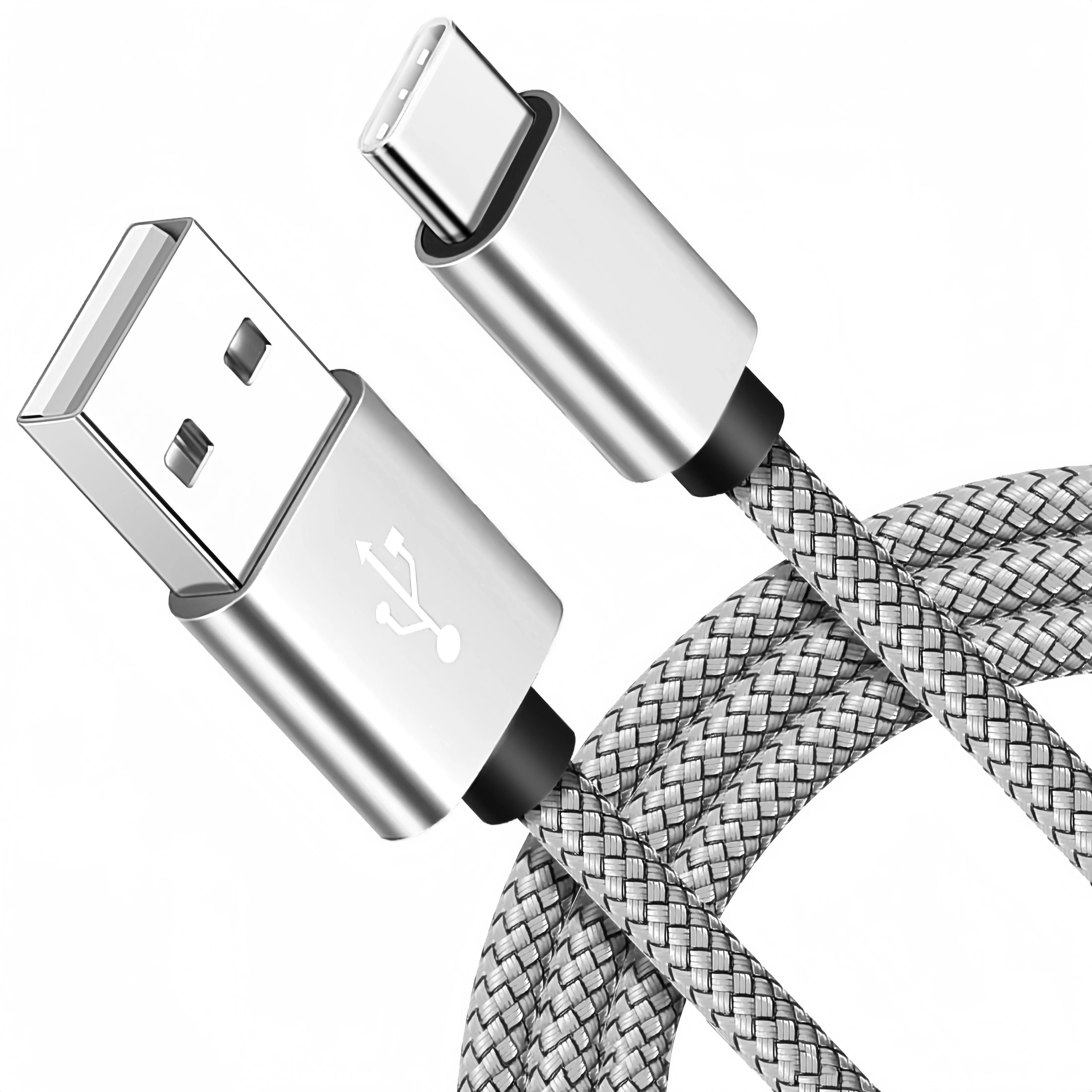 5 stücke 10 stücke USB A zu Typ C Ladekabel Nylon Geflochtene High-Speed Datenkabel Für Samsung Huawei android USB C Schnelle Lade