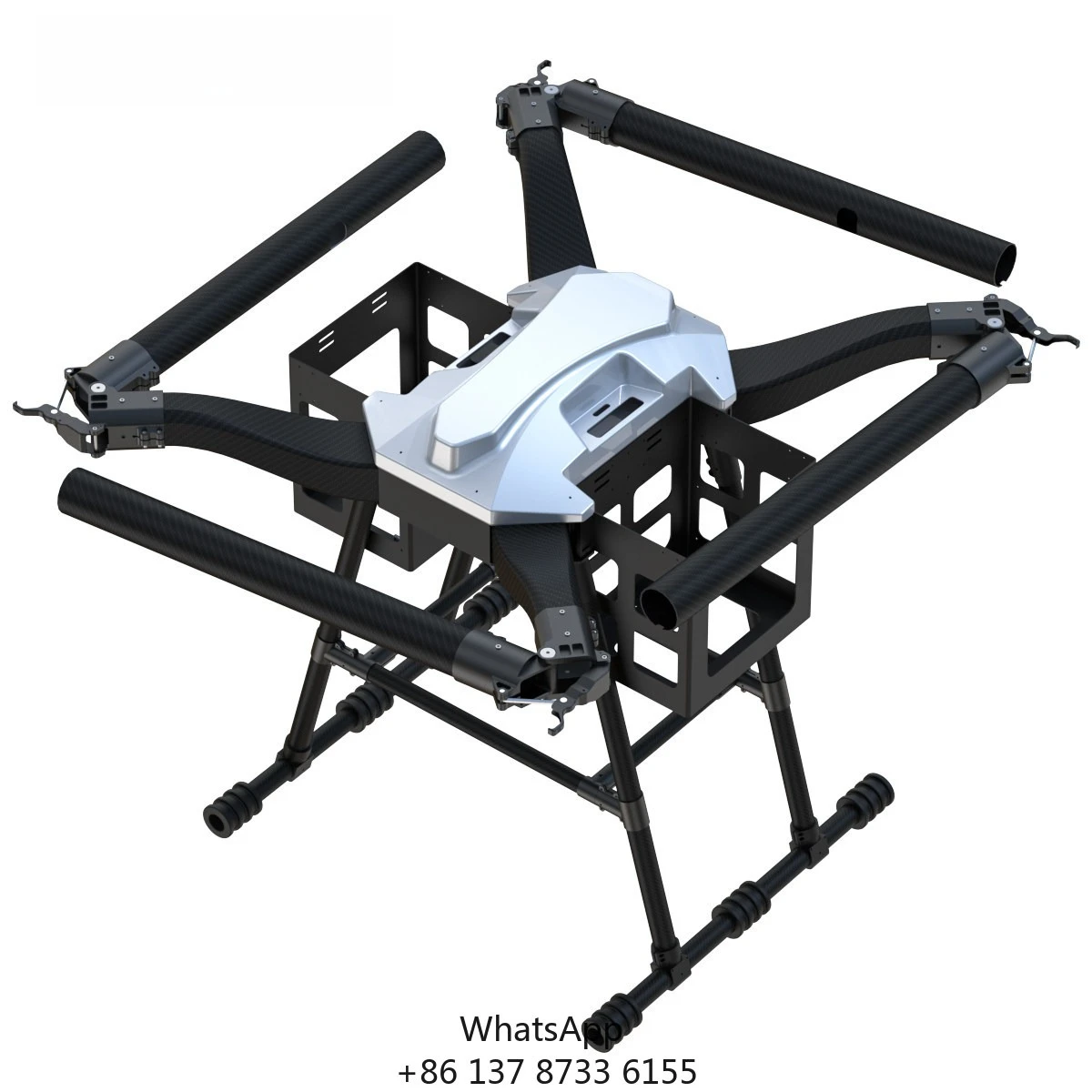 Heavy-Duty Medium-Sized Aluminum Alloy Quadcopter Unmanned Transport Drone Frame 80KG Payload Capacity X15 Power Logistics Cargo