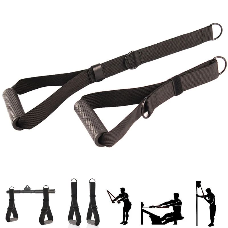 

Heavy Duty Handles For Resistance Bands Handle Sturdy And Non Slip Cable Machines LAT Pull Down Bar Pila Accessories